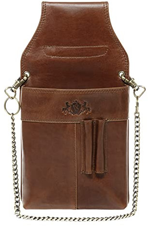 SID & VAIN Kellner-Holster echt Leder - Kellner-Tasche Lou L - Kellnerhalfter - Ledergeldbeutel Herren und Damen braun handgefertigt