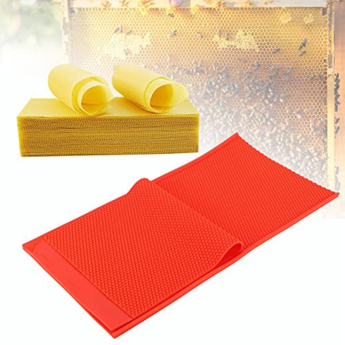 Haofy Bienenwachsblätter, Bienenwachs-Foundation, Bienenwachsform, 2 Stück DIY Gummikamm-Foundation-Pressform Imkerei-Zubehör