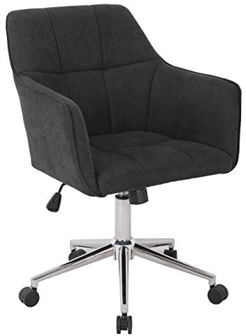 SVITA Jake Bürostuhl Konferenzstuhl Drehstuhl Chefsessel Höhenverstellung Stoffbezug Dunkelgrau