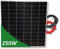 Panel solar 250W monocristalino 12V tecnología HPBC alta eficiencia con cable de 5 metros