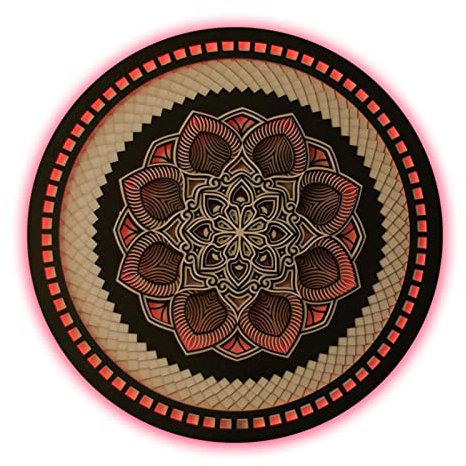 Mandala lampada decorazione della parete, arte tribale indiana, arredamento etnico bohémien nuovo ufficio casa, decorazione della casa di campagna rotonda loto, regalo di inaugurazione Runnerequipment
