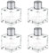 4 Pcs Glass Diffuser Empty Clear Bottles 50ml Essential Fragrance Oil Reed Diffusers Set Small Square Glass Diffuser Bottles with Caps for Home Bathroom Decorative Fragrance Accessories Use