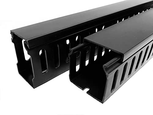 RS PRO Verdrahtungskanal Schwarz, 80 mm x 60mm Kunststoff, Länge 2m, Seitenwand Offen, Packung a 8 Stück