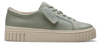 Clarks Damen Mayhill Walk Zapatillas, Light Green Lea, 38 EU