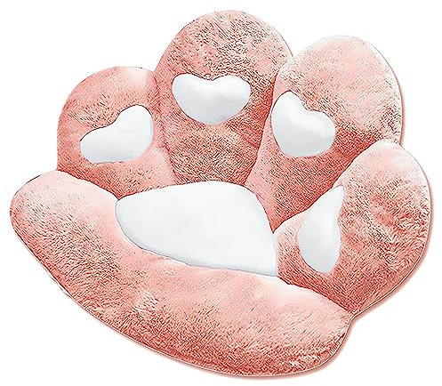 BYDEFPOK Cute Cat Paw Seat Cushion - Comfortable Lazy Sofa Soft Chair Floor Cushion, Office Chairs, Gaming Chair Pillow - Cat Paw Pillow Cushion for Office Workers Girlfriend Gift Cat Nest (Pink)