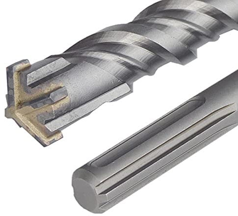 SDS MAX Bohrer Ø18mm x 600mm Hammerbohrer Betonbohrer Steinbohrer Bohrhammer Quadro-X für Mauerwerk 4 Schneiden Hammer Drill Bit BOHRFUX