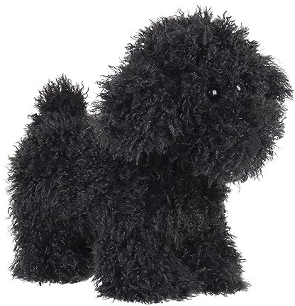 Apricot Lamb Stand Pudel Plüsch Spielzeug Plüschtier für Mädchen, Jungen & Babys Dog Puppy Flauschiger Stofftier zum Spielen Gemütliches Schmusetier Plüsch Hund schwarz