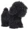 Apricot Lamb Stand Pudel Plüsch Spielzeug Plüschtier für Mädchen, Jungen & Babys Dog Puppy Flauschiger Stofftier zum Spielen Gemütliches Schmusetier Plüsch Hund schwarz