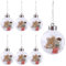 HERZWILD Christbaumschmuck Acrylkugeln 8cm Kugel Weihnachtskugeln Aufhängen Transparent Dekokugel Bastel Set Christbaumkugeln Acrylkugel Befüllbare Weihnachtsbaumkugeln (B)