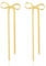 Aucuu Bow Earrings, Dangle Schleifen Ohrringe für Damen, Gold Silber Long Bogen Ohrstecker Ohrringe, lange Quastenschleifenohrringe S925 Silbernadel