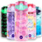 Fringoo - 650ml Kids Water Bottle - Carry Handle 100% Leakproof & BPA Free Tritan Silicon Straw - Secure Flip Lock Lid, Pink Girls World Design