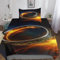 NACHOMACHO Ring of The King Bettbezug Bettwäsche Set 2 Teilig 3D Bettwäsche-Set Mädchen Junge Kinder Deluxe Mikrofaser Weiche Bettbezug Mit Reißverschluss Und Kissenbezüge Single（135x200cm）