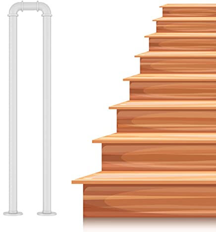 Corrimano di decorazione per scale industriali- Ringhiere per ringhiere per scale, ringhiere per scale in ferro, ringhiere per finestre da balcone per interni moderni e minimalisti, decorazioni per la