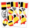 Finest Folia 2er Set DIN A4 Länderaufkleber Fahne Aufkleber Länderfahne Flagge für Auto Motorrad Sticker Länderflagge selbstklebend wetterfest R217 (07 Belgien)
