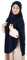 Lamis Hijab Khimar Premium-Jersey, marineblau, One size