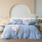 Gezu Bettwäsche 155x220 Baumwolle Blau Hellblau 3 Teilig Baumwolle Doppelbett Uni Bettwäsche Set Weiche ÖkoTex Zertifiziert für Allergiker und Kissenbezüge 80x80cm mit Reissverschluss