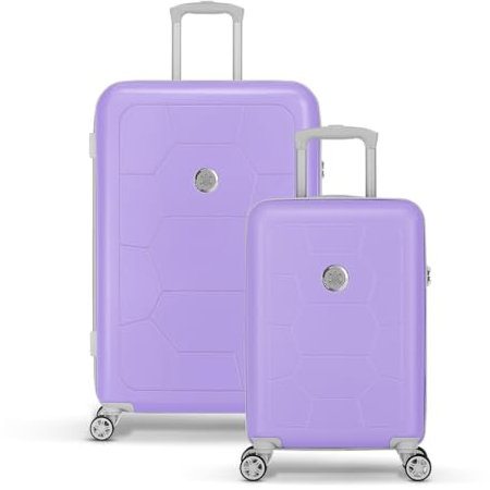 SUITSUIT Caretta - Kofferset 2-teilig - Handgepäck-Koffer - Reisekoffer - Zahlenschloss - Lila (53/75 cm)