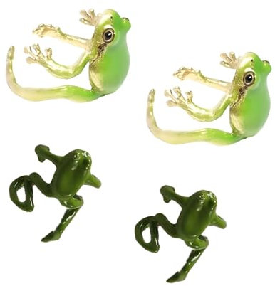 Neuester Frosch-Ring 2 Stück Kreativer Frosch Verstellbarer Offener Ring Emaille Frosch Offener Ring Vintage-Punk-Stilfrösche-Förmiger Ring mit 2 Stück Froschohrringe für Freunde Paare
