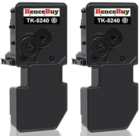 HenceBuy TK-5240K Toner Schwarz 4000 Seiten Kompatibel für Kyocera TK-5240 TK5240 TK5240K für Kyocera ECOSYS M5526cdn M5526cdw P5026cdn P5026cdw M5526 P5026 Laserdrucker (2 Schwarz)