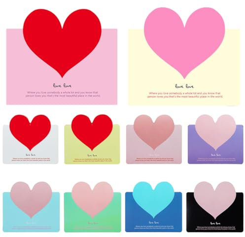 COYUN 10 PièCes Valentin Carte Voeux Originale Homme Femme Valentines Card, Cadeau Amoureux Pour Homme, Cadeau Amour