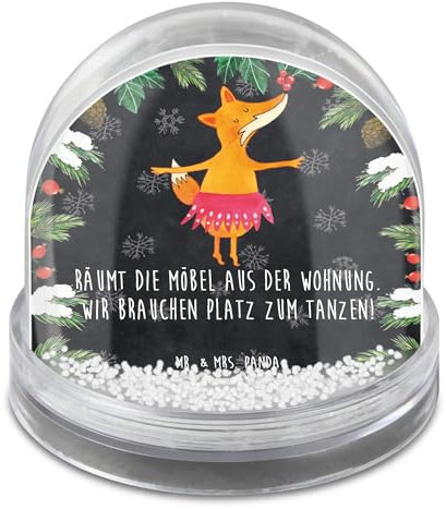 Mr. & Mrs. Panda Weihnachtskugel Fuchs Ballerina - Geschenk, Geburtstag, Party, Schneekugel, Yeah, Ballett, Weihnachts, Weihnachten, Schüttelkugel