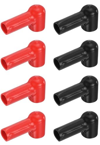 sourcing map Battery Terminal Cover, 8 Pcs Battery Terminal Protector Truck Battery Terminal Cover Positive Negative Poles Stud Covers L10-14-45mm for Car Accessories Truck Marine Boat