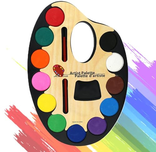 Malset für Kleinkinder, Reise-Aquarell-Set, 12 Farben, Malset, Kunstbedarf für junge Nutzer, Heimanwender, Geschäftsanwender, Muttertag, Büros