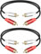 RIIEYOCA Cinch Audio Kabel 0,3m, Kurzes 2RCA Stecker auf 2RCA Stecker Stereo Audiokabel für Heimkino, Lautsprecher, Verstärker, Subwoofer, Stereoanlage (2PCS)