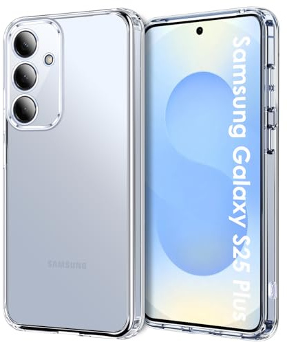 ICEDIO Ultra Clear TPU hülle für Samsung Galaxy S25 Plus / S25+ 5G 6.7″ | Kristallklar, Kratzfest, Elastisches TPU, Luftpolster-Ecken, Erhöhter Kamerarahmen, Passgenaue Aussparungen