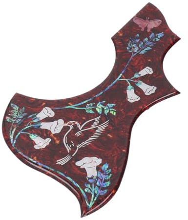 Hummingbird -Gitarren -Pickguard -Kratzplatte für Akustische Gitarre mit Selbstklebbarem Celluloid und Kristall -Epoxid -Resilient -Material