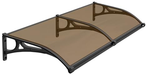 ZHZHXR Awnings for Outside, Front Door Canopy Outdoor Patio Door Window Awning Canopy Over for House, Porch, Patio, Deck, Dark Brown(150x100cm/59.06x39.37in)