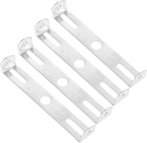 Plaque de Luminaire de Plafond Robuste 4 Pièces en Fer Argenté | Support de Fixation pour Éclairage, Installation Facile, Usage Résidentiel et Commercial, pour Applique Suspendre
