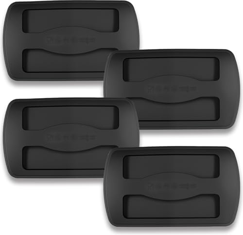 4Pcs Silicone Toaster Dust Cover Toaster Appliances Top Cover Bread Machine Covers Slice Top Lid 17.8×10.4×1.2cm Appliance Bread Protector Wide Slot for Most Toasters Machine Black