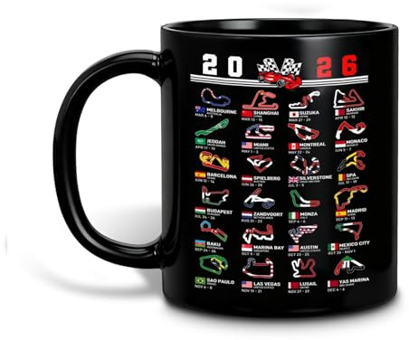 350ml Tasse für Rennsport Fans, Schwarze Große Tasse, Keramik Tasse mit Doppelseitiger Druck, Kaffee Tassen, Kaffeetassen für Büro und Heim, Geschenk Autoliebhaber, Lustig Rennsport-Thema Kaffeetasse
