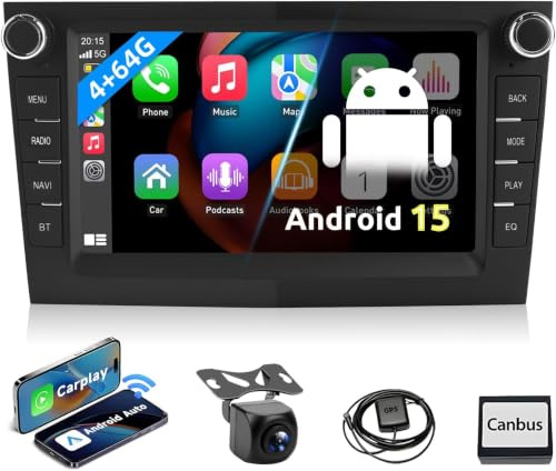 ESSGOO True 4+64G Android 15 Car Stereo Radio For Vauxhall Opel Corsa C/D Zafira B Astra G H with Wireless Carplay and Android Auto, 7 inch Bluetooth Head Unit with FM AM GPS SWC Navi WiFi