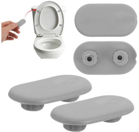 NUOBESTY 4 Stück Puffer WC Sitz WC Deckel Stopper Abstandhalter für WC Brille Dämpfer Toilettensitz Stoßstangen für Toilettensitz,für Zuhause Büro Hotel
