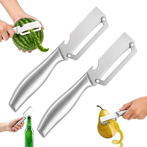 2 Pcs 2 in 1 Peeler and Knife, Multifunctional Kitchen Peeler, Stainless Steel Vegetable Peeler, Daily Meal Preparation and Kitchen Tool Storage