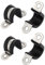 sourcing map Collier de Serrage avec Insert en Caoutchouc Tuyau Pince Clip Serre Joint 12mm Dia forme U bordée caoutchouc 304 acier inox Collier Attache cable 4Pcs
