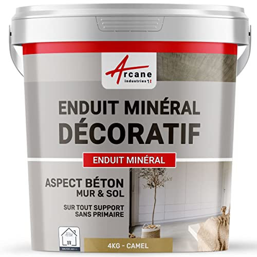 Mineralbeschichtung Deko Farbe Beton – Beschichtete Deckung, für Wände und Boden, Braun