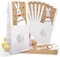 Logbuch-Verlag 10 weiße Blockbodenbeutel mit Sichtfenster 8 x 5 x 24,5 cm + Osteraufkleber mit Hase - Verpackung Schoko-Ostereier Gebäck