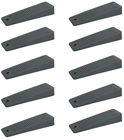10 x sossai® Türkeil | TSK95 | Türstopper aus Hartgummi| Farbe: Anthrazit