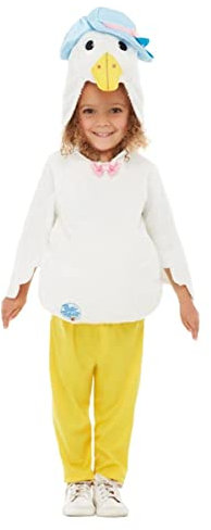 Smiffys Peter Rabbit Deluxe Jemima Puddle-Duck Costume, Ye with Trousers, Padded Top & Hooded Character Head, Officially Licensed Peter Rabbit TV Fancy Dress, Toddler Dress Up Costumes
