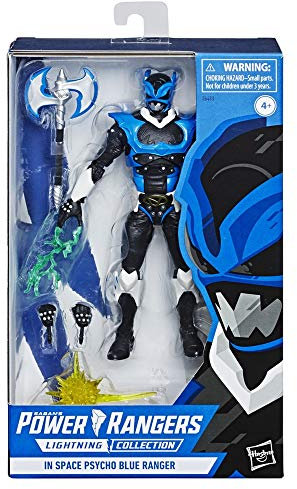 Power Rangers Lightning Collection 15-cm Power In Space Psycho Blue Ranger Collectible Action Figure Toy with Blast-Effect Axe