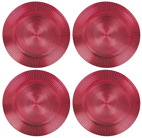 Piatti di plastica natalizi da 33 cm (rosso - mosaico, 4)