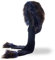 Futrzane Classic Kapuzenschal - Winter Schalmütze Damen - Mützenschal mit Fell (One Size, Marineblau - Marineblau mit Braun Classic)