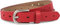 styleBREAKER Damen Leder Gürtel Unifarben mit Azteken Zacken Prägung und geprägtem Dorn, kürzbar 03010110, Farbe:Rot, Größe:95cm