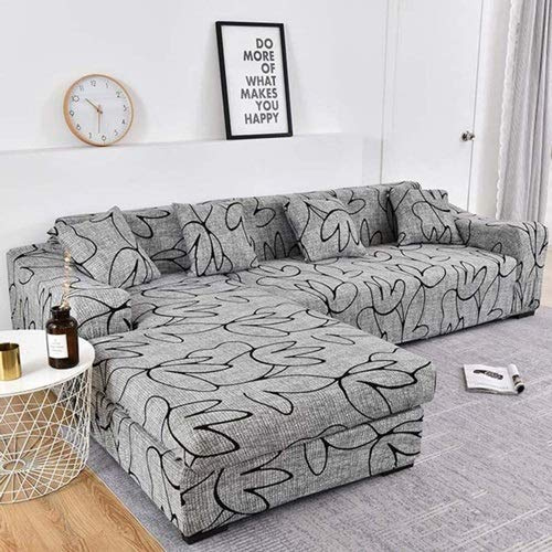 Couchbezug L Form 1/2/3/4 Sitzer,(L-förmiges Ecksofa Sofabezug sollte Zwei kaufen)L-förmiges Ecksofa mit elastischem elastische Stretch Sofa Überwürfe ( Color : B , Size : 2-Sitzer (145-185 cm) )