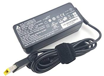 Delta Electronics AC Adapter for laptop, compatible with Lenovo 0B47463 20V 3.25A Notebook Battery Power Supply Charger PSU USB Rectangular Yellow Tip & UK Power Cable