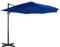 vidaXL Ampelschirm mit Aluminium-Mast Kurbelsystem Sonnenschirm Gartenschirm Marktschirm Strandschirm Kurbelschirm Schirm Azurblau 300cm