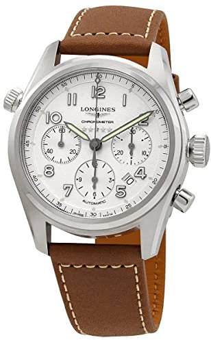 Longines Spirit Chronograph Automatik Silber Zifferblatt Herrenuhr L3.820.4.73.2, Gurt